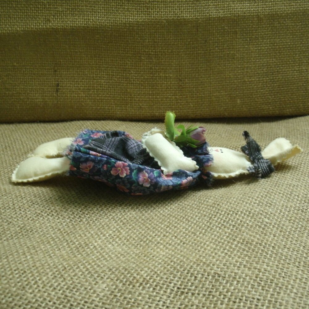 Vintage Handmade Cloth Rabbit Doll - Picture 12 of 14